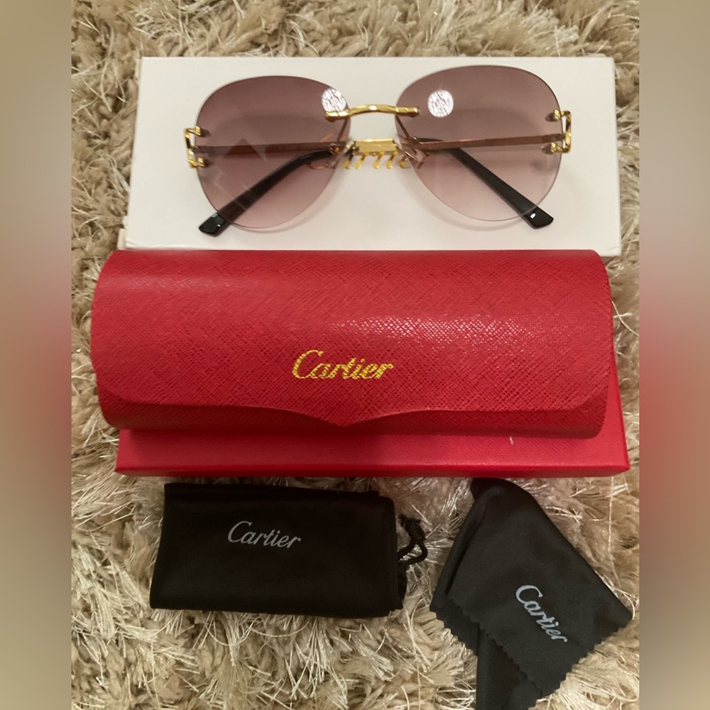 Cartier brown tinted sunglasses